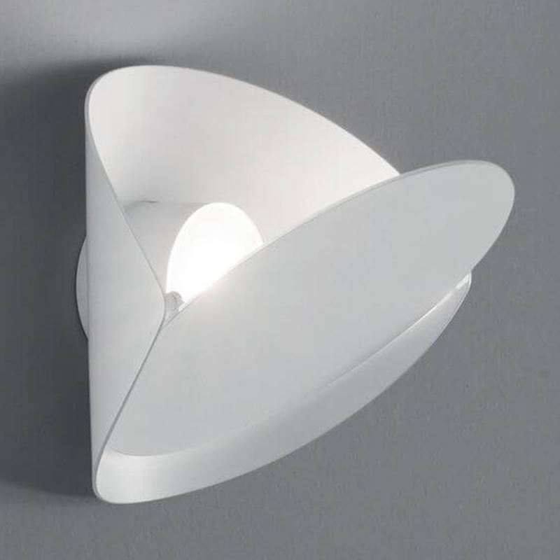 Verstellbare dimmbare LED-Wandleuchte Shield Weiss Fabas Luce