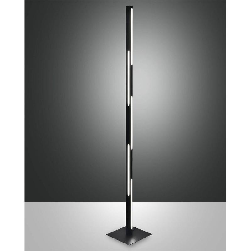 Ling LED-Stehleuchte im Vierkantrohrdesign dimmbar in Schwarz 165cm von Fabas Luce