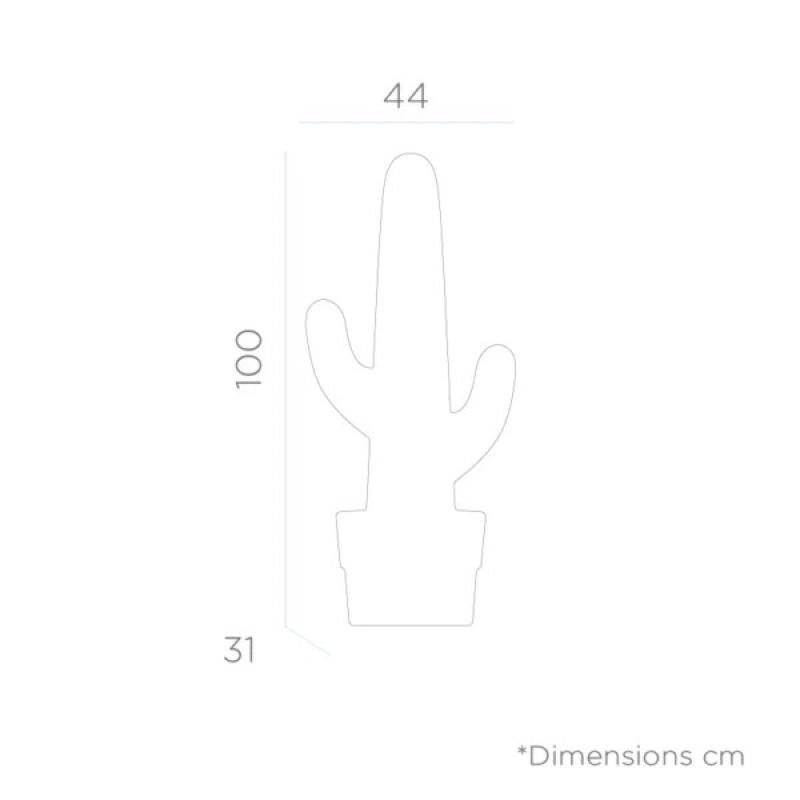 New Garden Kaktus 100 LED-Stehleuchte In&Out weiß Akku Fernbedienung