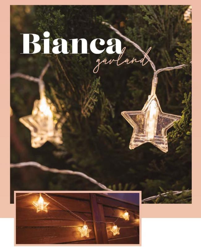 New Garden BIANCA Lichterkette mit 16 Sternen 4,5 Meter warmweißes Licht für Innen & Außen IP44