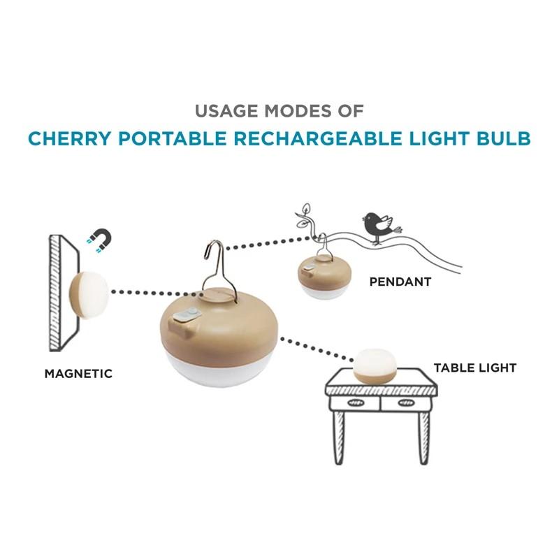 New Garden LED CHERRY BULB in Weiß Akku warmweiss