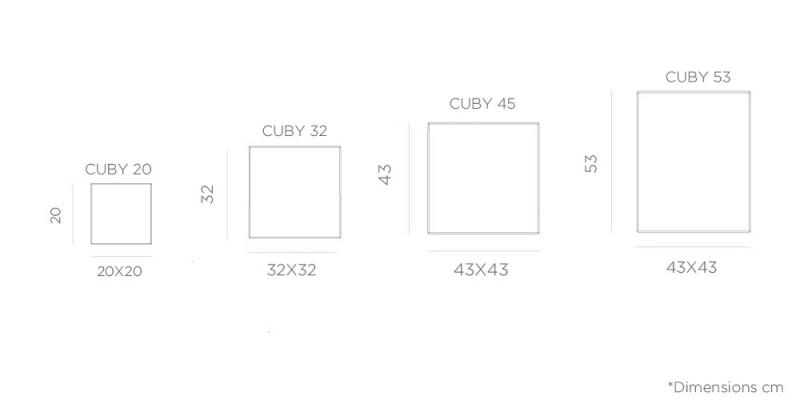 New Garden CUBY 45 Leuchtwürfel & Beistelltisch in weiss 230V