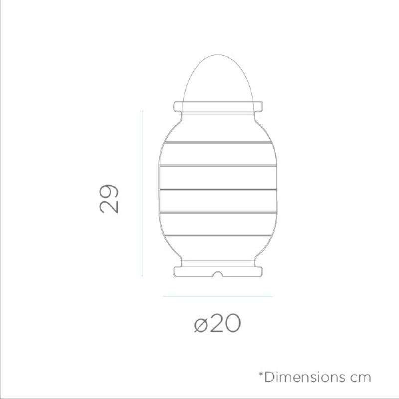 Nur noch angezeigter Bestand verfügbar - New Garden Candela 30 Tragbare Tischlampe In&Out weiß Akku RGB dimmbar -