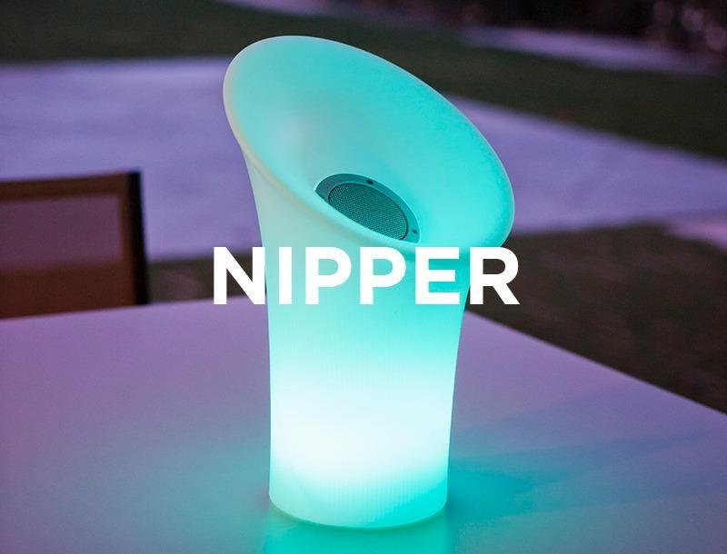 Aktion: Nur noch angezeigter Bestand verfügbar - New Garden NIPPER PLAY Lautsprecher Bluetooth Akku LED-RGB