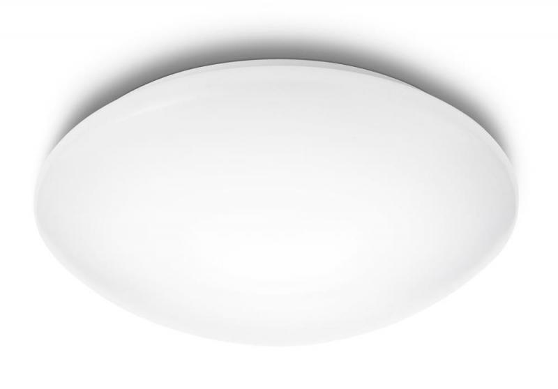 Flur- und Treppenlampe Philips myLiving LED Deckenleuchte Suede 4000K mit hellen 1100lm in Weiß