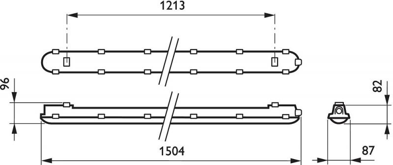 150cm Philips CoreLine WT120C G2 LED60S LED-Feuchtraumleuchte 840 4000K neutralweißes Licht