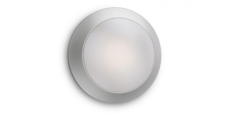 Aktion: Nur noch angezeigter Bestand verfügbar  Philips myGarden Runde Außen Wand- und  Deckenleuchte inkl. 3 wie 35W LED neutralweisses Licht gebürsteter Metallring