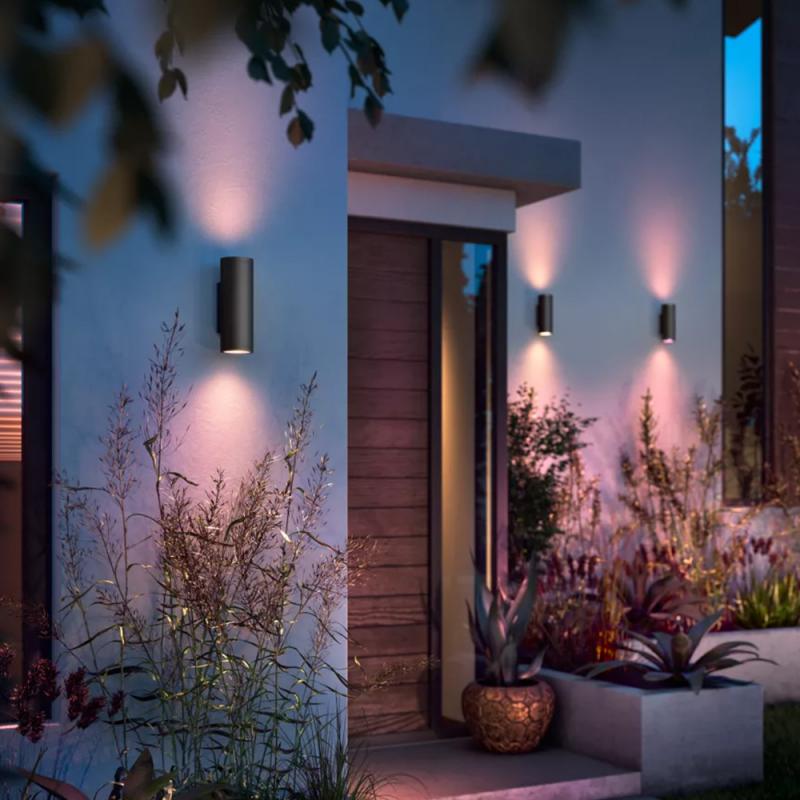 Philips Hue White & Color Ambiance LED Wandleuchte Appear silber IP44