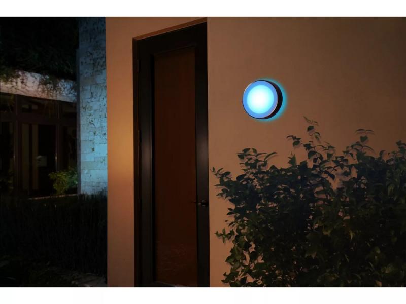 Philips Hue White Color Ambiance Daylo LED Outdoor Wandleuchte silber IP44 ZigBee