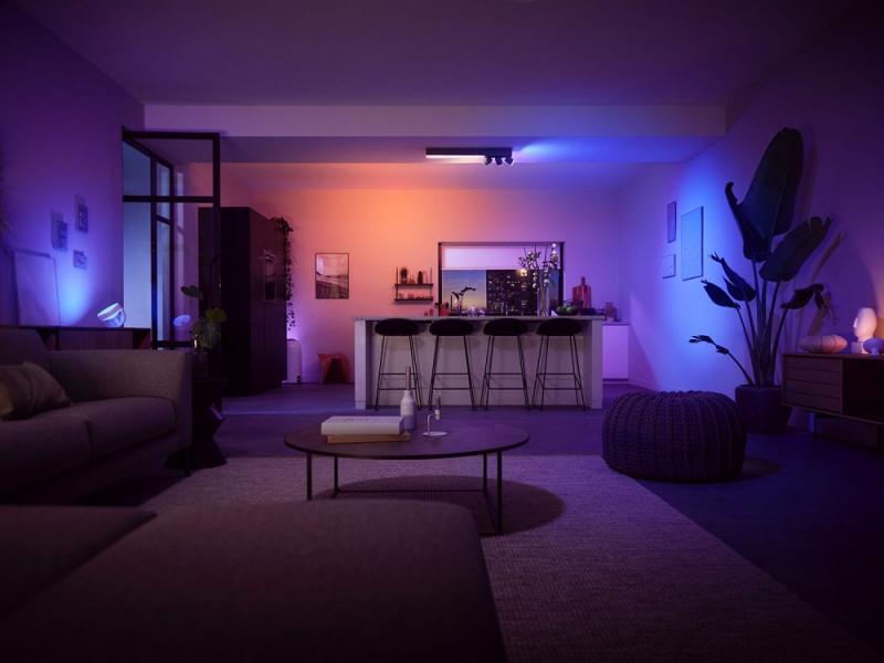 Philips Hue White Color Ambiance Centris 3er Deckenspot in schwarz RGBW