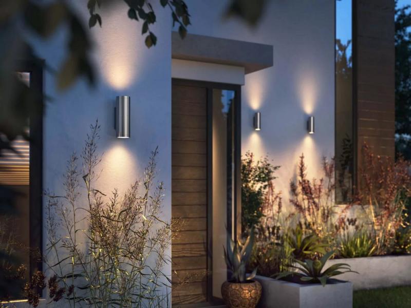 Philips Hue White & Color Ambiance LED Wandleuchte Appear silber IP44