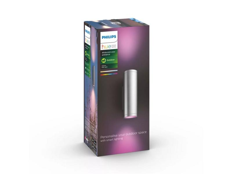 Philips Hue White & Color Ambiance LED Wandleuchte Appear silber IP44