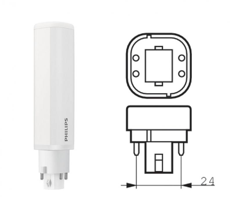 Philips CorePro LED PLC 4Pin G24q-2 6.5W 4000K neutralweißes Licht für EVG