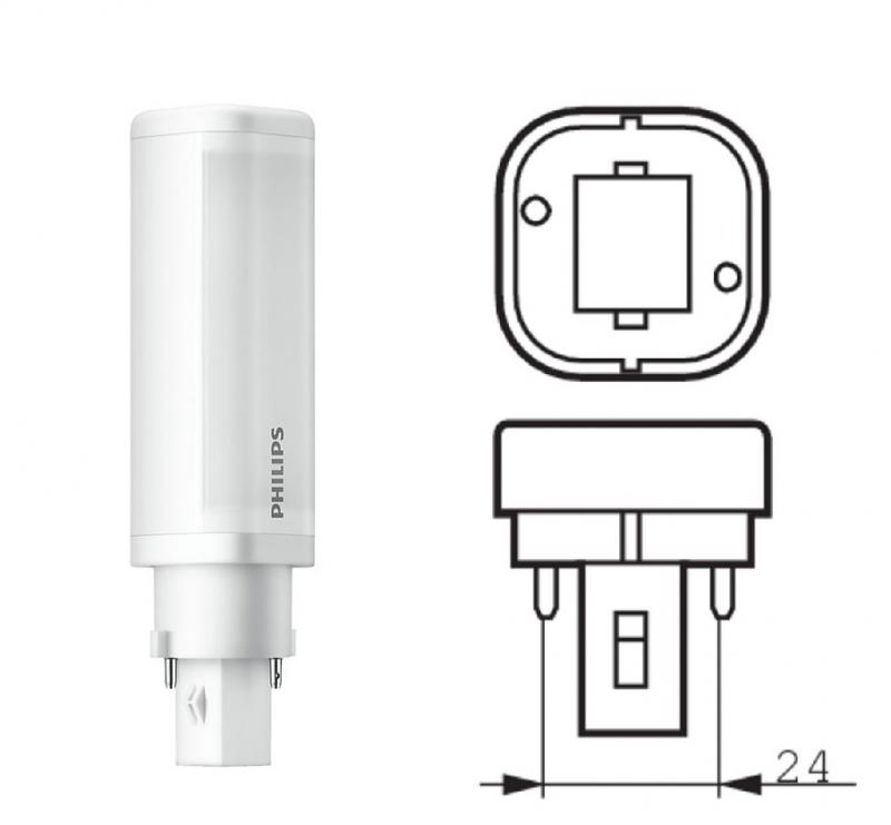 Philips CorePro LED PLC 2Pin G24d-1 4.5W wie 13W 3000K warmweiße Beleuchtung für KVG/VVG