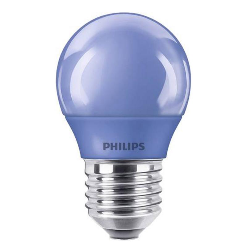 PHILIPS LED Colored Blue E27 P45 3.1W Tropfenlampe Lichtfarbe: Blau
