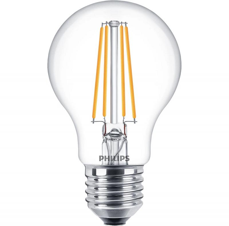 6er Sparpack PHILIPS E27 LED CLASSIC Lampen A60 7W wie 60W 2700K warmweißes Licht