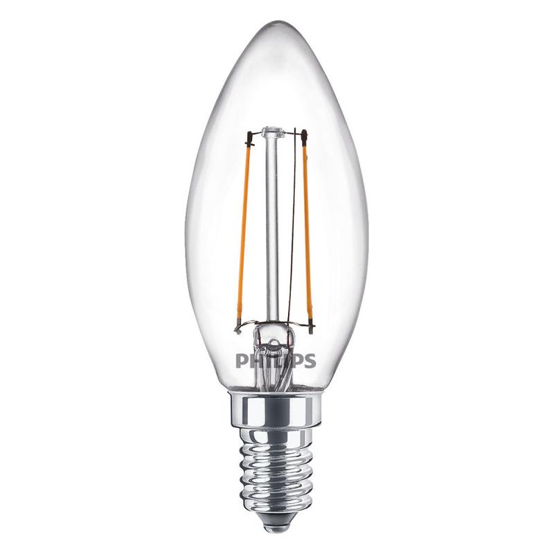 PHILIPS LED Kerzen Lampe E14 3,4W wie 40W WarmGlow dimmbar 2700K-2200K warmweiß