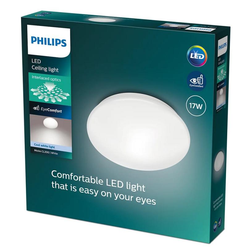 Philips LED Deckenleuchte Moire ø32cm weiß neutralweißes Licht 4000K IP20