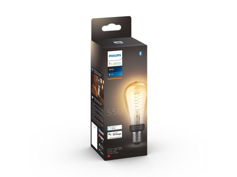 Philips Hue Bluetooth White LED Edison Leuchtmittel ST64 E27 - Sprach- und App - Steuerung