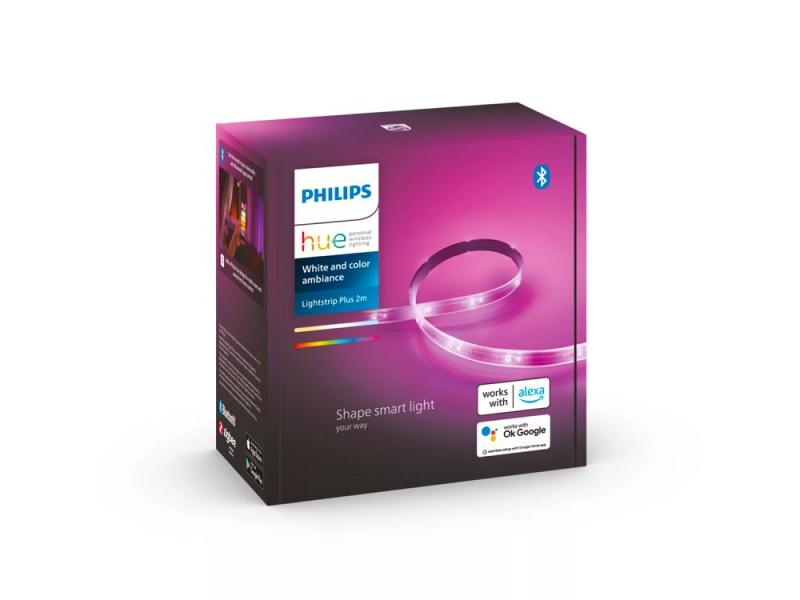 Philips Hue White and Color Ambiance Innen LIGHSTRIP Plus 2 Meter Basis Set Bluetooth oder ZigBee IP20