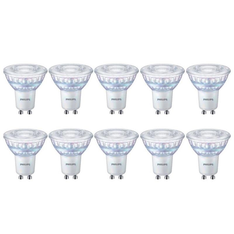 10 x Philips GU10 MASTER LED Spot Value 6.2W wie 80W neutralweißes Arbeitslicht 36° dimmbar Akzentbeleuchtung