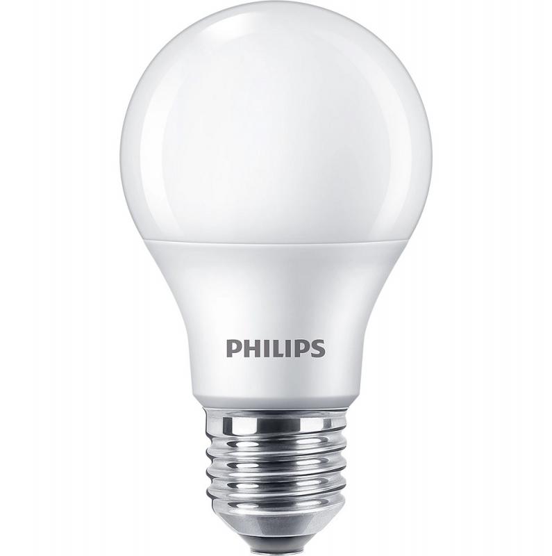 4er-Sparpack PHILIPS E27 LED Glühbirnen opalweiss gefrostet 9W wie 60W 4000K universalweisses Licht