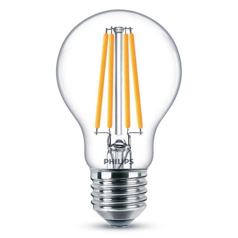 PHILIPS E27 klare sparsame LED Filament Lampe 8,5W wie 75W 4000K neutralweißes Licht