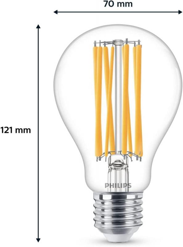 Philips E27 LED Classic Filament Leuchtmittel warmweiss wie 150Watt klar sehr leistungsstark
