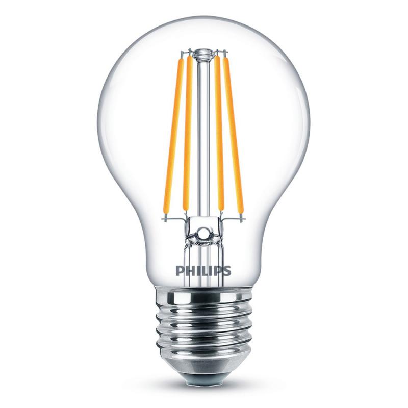 PHILIPS E27 Retrolook LED Lampe mit Filamentfäden 8.5W wie 75W warmweisses Wohnlicht