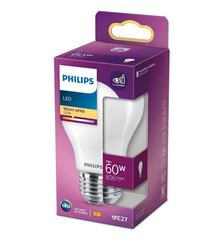 Philips E27 LED Classic Lampe 6,7W  wie 60W 2700K warmweißes Wohlfühllicht