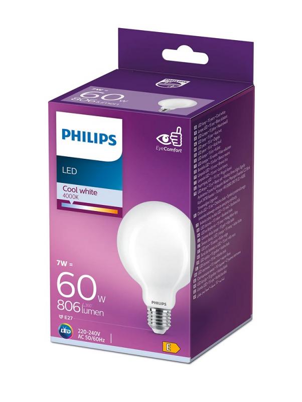 PHILIPS E27 LED Lampe Globe G93 7W wie 60W 4000K neutralweißes Licht