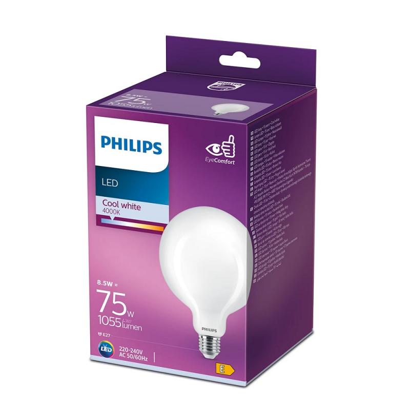 PHILIPS E27 Classic LED Lampe Globe G120 8,5W wie 75W 4000K neutralweißes Licht