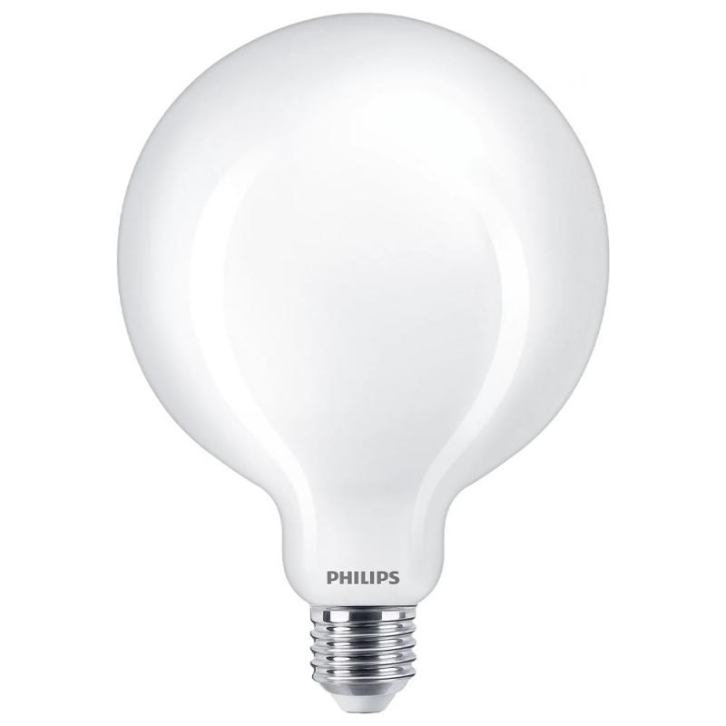 Helle Philips E27 LED Globe G125 Lampe 13W wie 120W opalweiss mattierte Kugel 6500K Tageslichtweiß