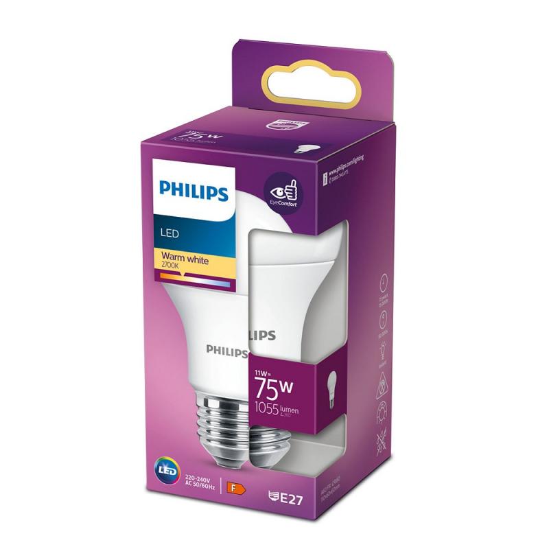 Helle PHILIPS CorePro E27 LED Lampe 11W wie 75W warmweißes blendfreies Licht