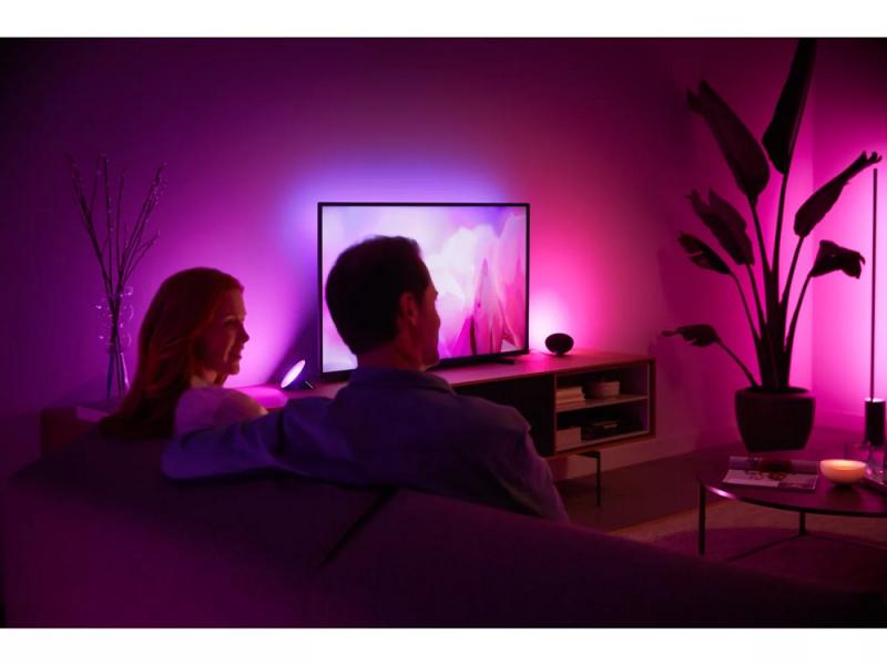 Philips Hue White and Color Ambiance LED Tischleuchte Bloom in Svchwarz