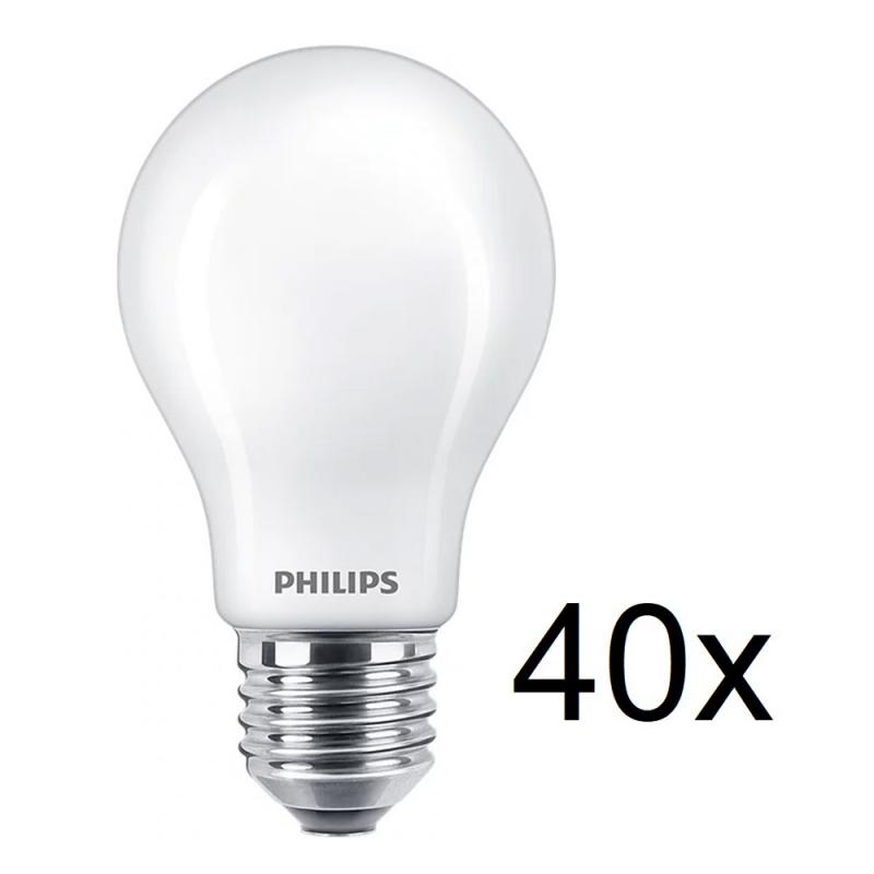 40 x Leistungsstarke PHILIPS E27 LED Lampen 4000K neutralweißes Licht 10,5W wie 100W