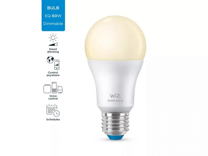 WIZ E27 Smarte LED Lampe  2700K warmweiß dimmbar 8W wie 60W WLAN