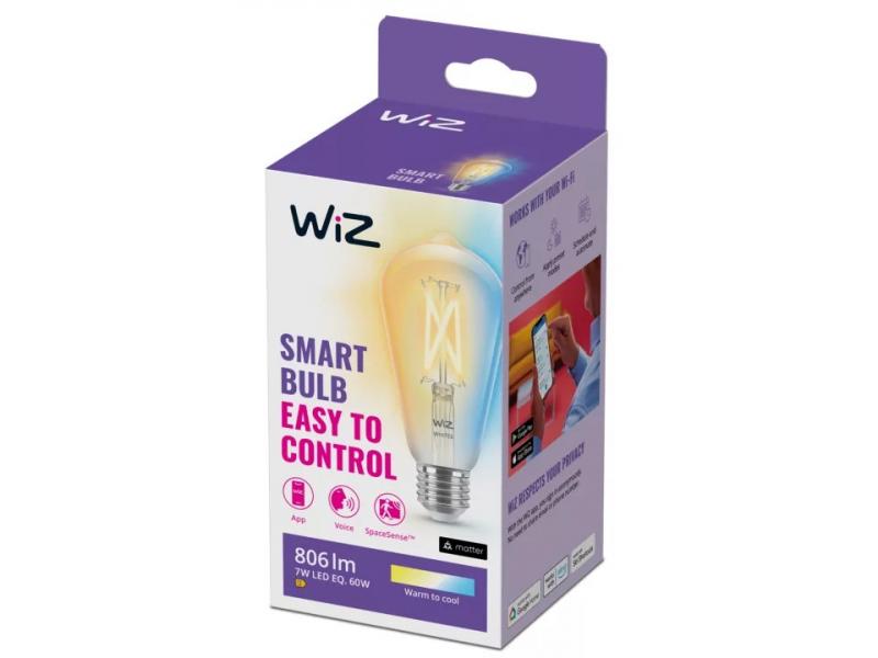 WIZ E27 Smarte LED Filament Lampe Edison Tunable White 6,7W wie 60W WLAN/ Wi-Fi