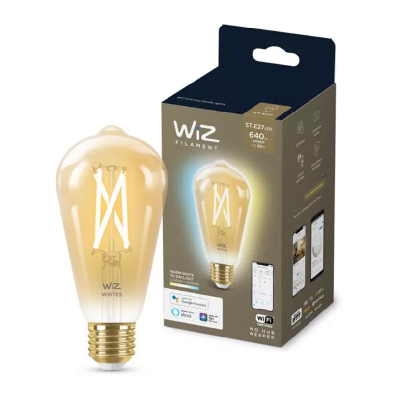 Vintage E27 WiFi WIZ LED Filament Glühlampe warmweiß wie 44W