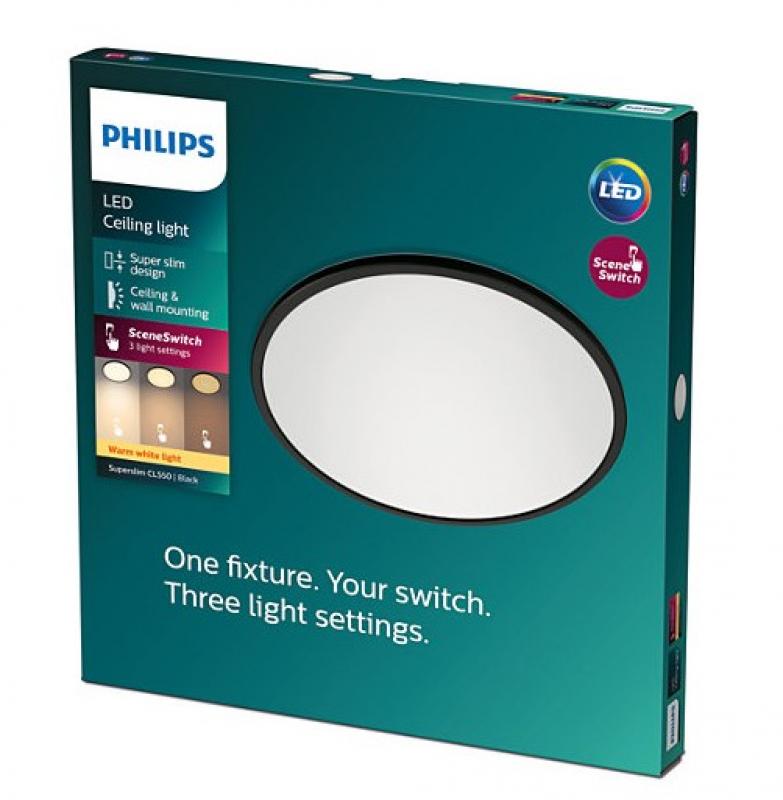 Superslim Philips myLiving LED Deckenleuchte dimmbar ø30cm warmweißes Licht mit Eye Comfort