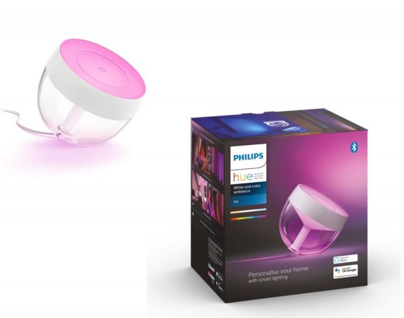 Philips Hue White and Color Ambiance LED Tischleuchte IRIS in Weiß