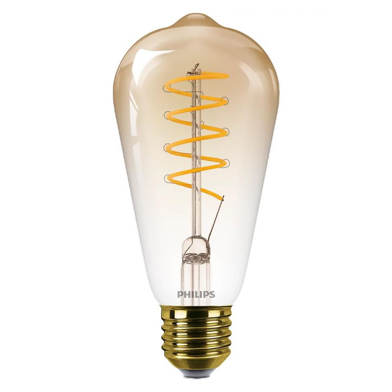 PHILIPS E27 LED Vintage Lampe Bernstein 4,5W wie 25W dimmbar extrawarmes Weiss Landhausstil