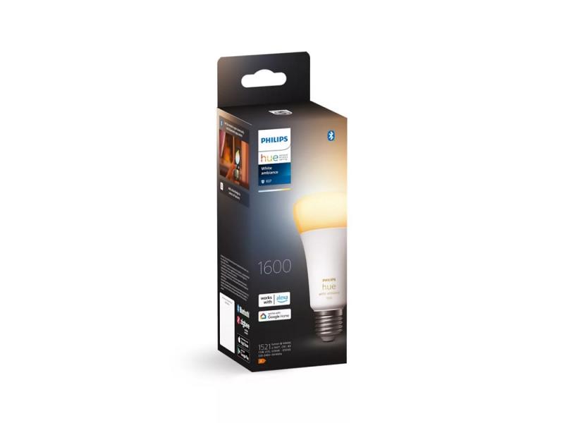 Philips Hue White Ambiance E27 LED Lampe 15W - tubable white dimmbar - hell mit 1600 Lumen