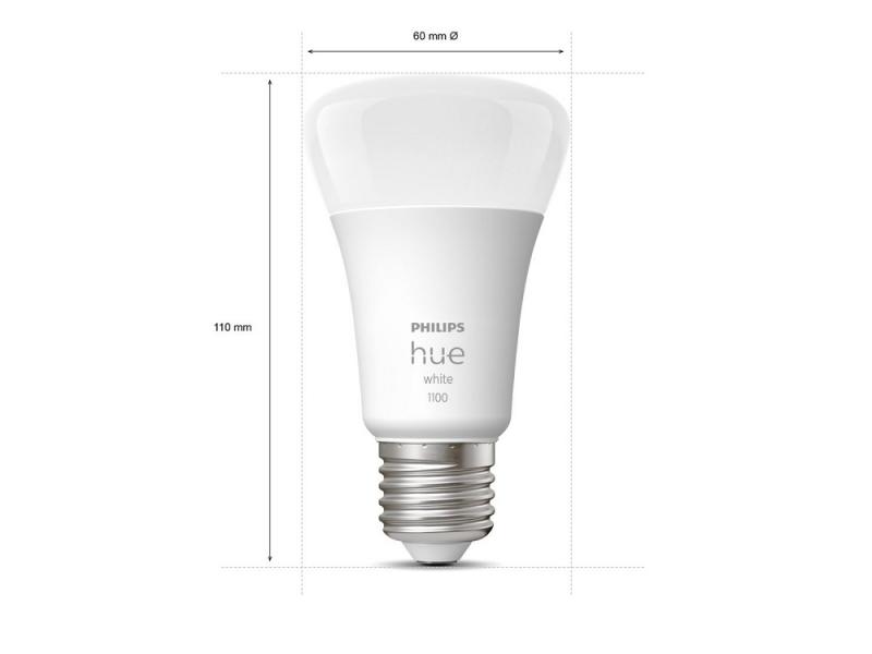 Starter Set Philips Hue White Ambiance E27 Lampe A60 Doppelpack + Dimmschalter + Hue Bridge