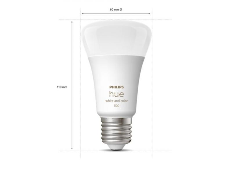 Philips Hue Starter Set mit 2 x E27 RGBW Lampen dimmbar 9W wie 60W & Bridge & Sensoren