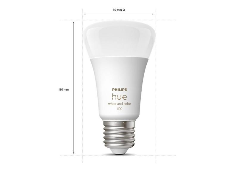 Philips Hue White & Color Ambiance Starter Set mit 3 x E27 RGBW Lampen 11W wie 75W & Bridge