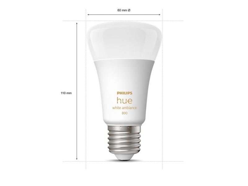 3er Philips Hue White Ambiance E27 Lampen 9W - tubable white dimmbar