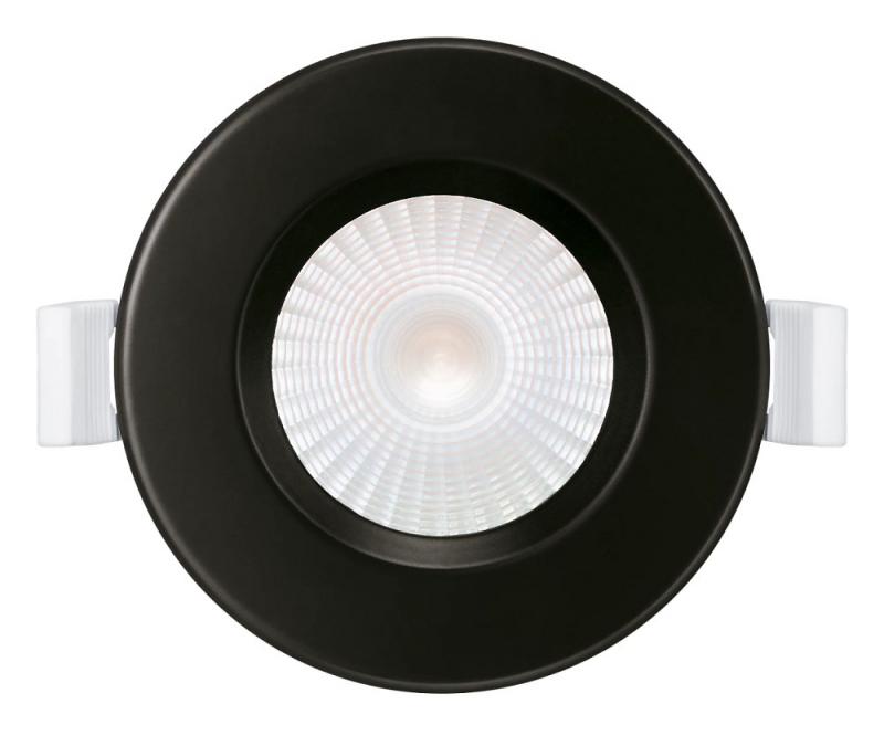 Philips Dive LED-Einbaustrahler IP65 rund schwarz Einbau-Durchmesser 70mm, Einbautiefe 15mm, 2700K warmweißes Licht dimmbar