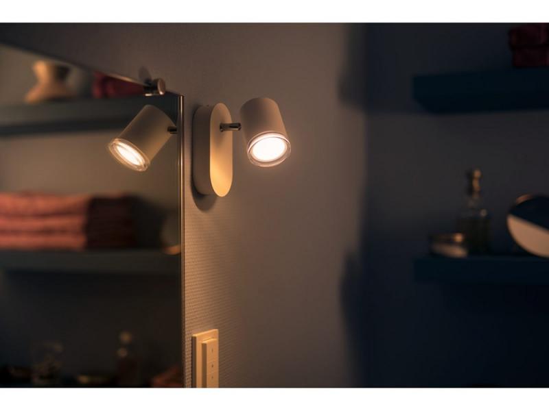 Philips Hue LED-Spot 1er Adore inkl. Dimmschalter Weiß - Schwenkbarer Strahler auch fürs Badezimmer geeignet - Bluetooth & ZigBee