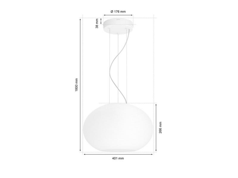 Philips Hue White & Color Ambiance Flourish Pendelleuchte in weiss RGBW  Bluetooth / ZigBee